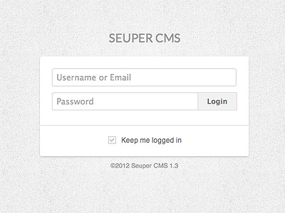 CMS Login dashboard design login page seuper cms