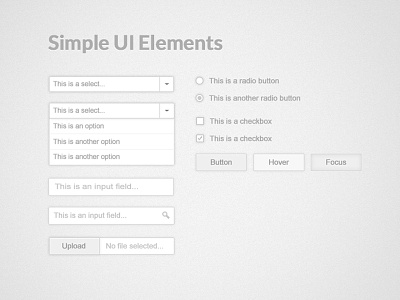 Simple UI Kit psd simple ui kit simplicity ui kit