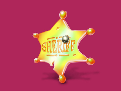 Sheriff's star 2d asset cg design game photoshop