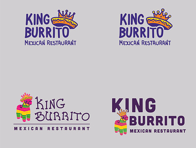 King Burrito Rejects art branding burrito business design food graphic design hat illustration illustrator logo mexican restaurant sombrero vector
