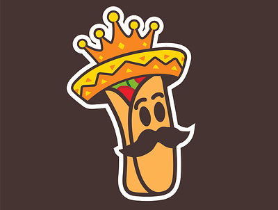 New Logo Design for King Burrito Mexican Restaurant art branding business design illustration illustrator logo t shirt vector