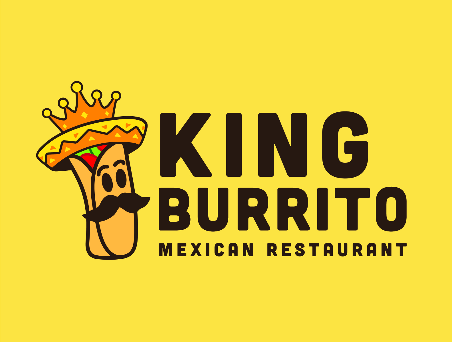 New Logo Design for King Burrito Mexican Restaurant by Anabel Gonzalez ...