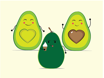 2 MOMS - AVOCADO FAMILY art avocado avocados design family food fruit green icecream illustration illustrator lgbt lime love merch merch design merchandise t shirt vector veggies