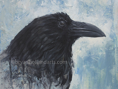 West Of Here bird corvid oil painting painting raven realism