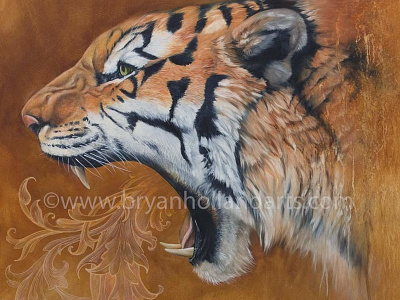 Sound Of memory animal decorative flourish growl mouth orange teeth tiger