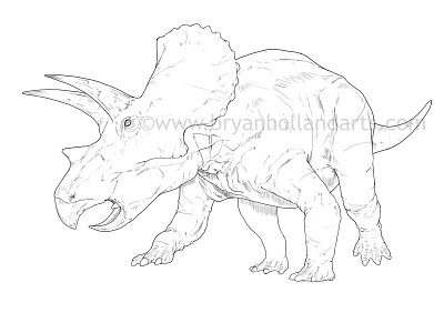 Triceratops age of dinosaurs cintiq dinosaur neonmob photoshop wacom