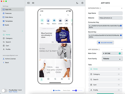 New amazing FluxBuilder 1.2.0🔥 android app digital ecommerce ecommerce app elegant flutter inspiration mobile app opencart store template travel woocommerce