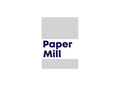 Paper Mill blue branding icon illustration logo logotype mill paper typography vector