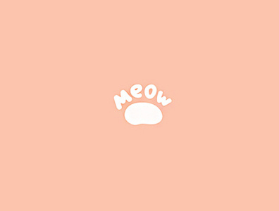 Meow branding cat character design illustration logo logotype meow typography vector