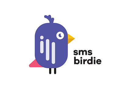 smsbirdie bird bird logo fun logo sms