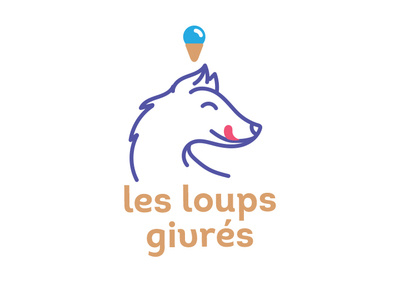 Les loups givrés cream france ice icecream logo shop wolf wolves