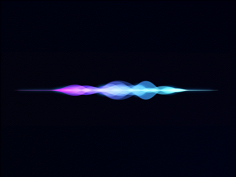 Voice spectrum ae ai dark gradient motion simple spectrum ui voice wave