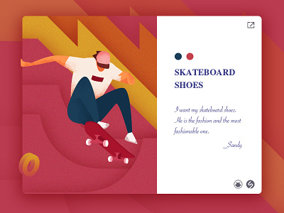 I love my skateboard shoes. colors illustrations ui web