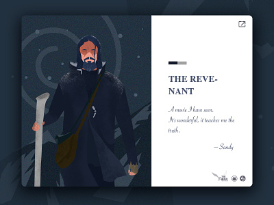 the movie I have watched before, which named "The Revenant". colors illustrations ui web