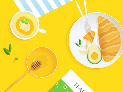 Food illustration colors design food illustrations