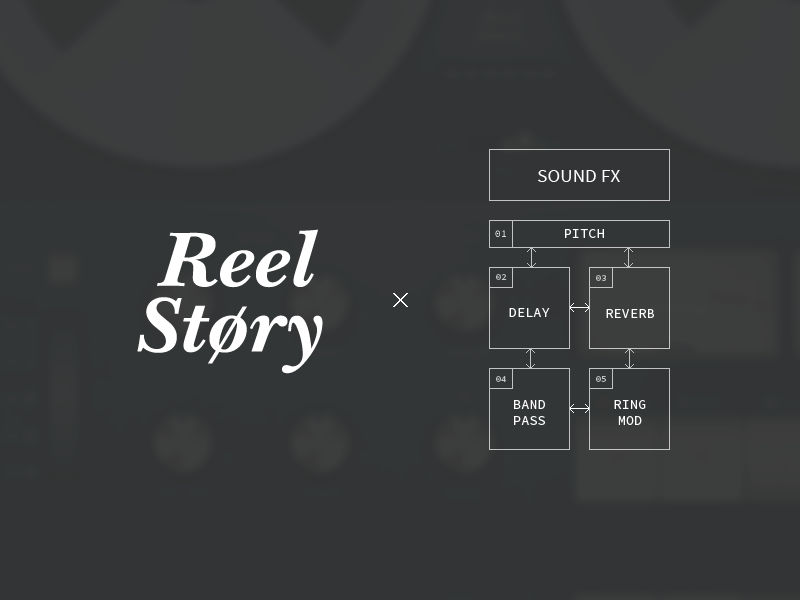 Reel Story - logo reel story recorder app logo mobile ipad audio effects