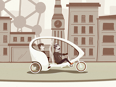 Bubble Taxi illustration startup texture vector