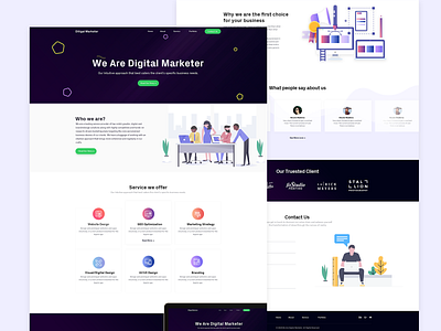 Digital Marketer Landing Page design illustration ui webdesign website design