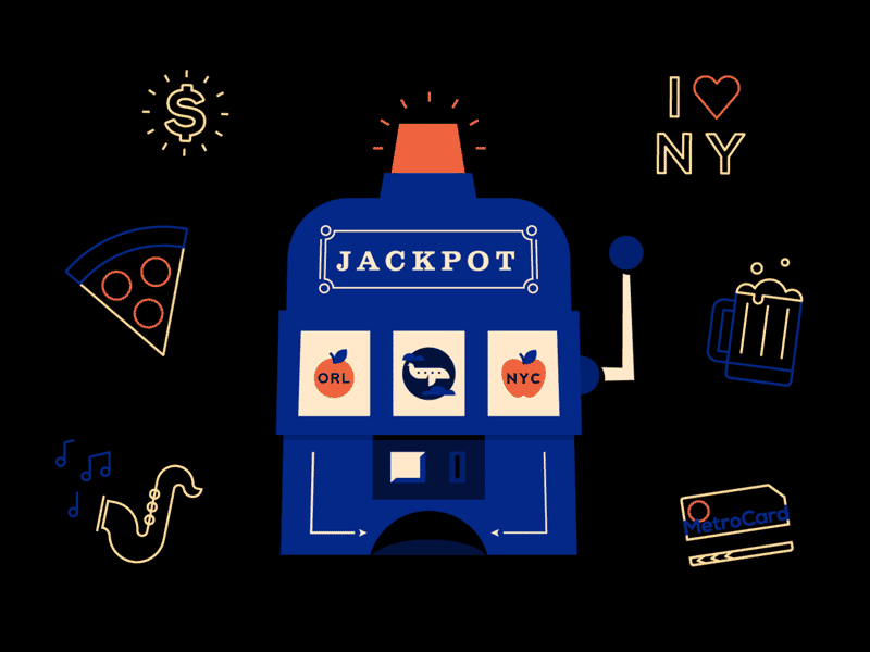 Job Jackpot!! beer jackpot money music new york city orlando pizza slots machine subway