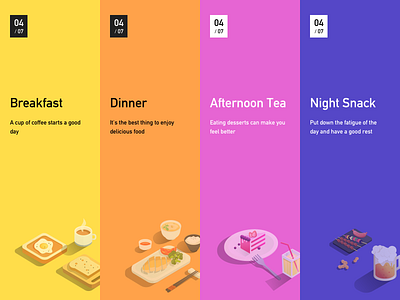 Have a taste afternoon tea breakfast design illustration