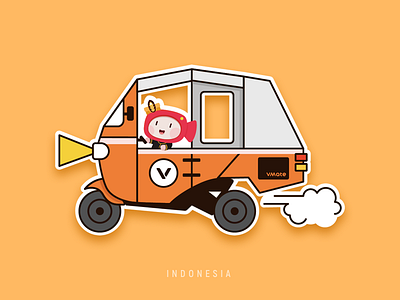 UAKA is driving driver illustration indonesia