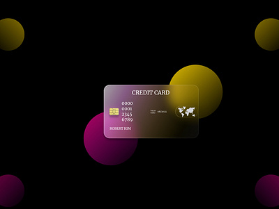 credit card glass effects branding graphic design typography ui ui design