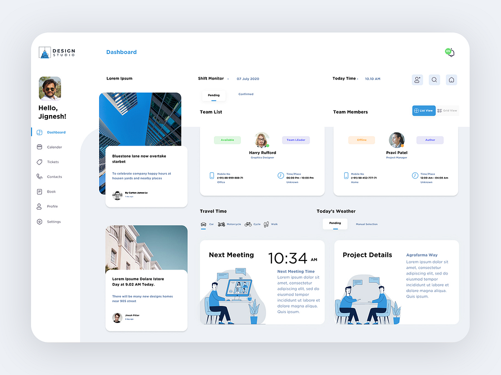 Dashboard by Jignesh Rudani on Dribbble