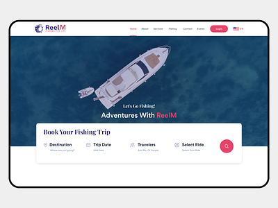 Fishing Time adventure amenities book ticket captain customer events fishing food gifts mobile app online payment rewards sea travel trip usa web app