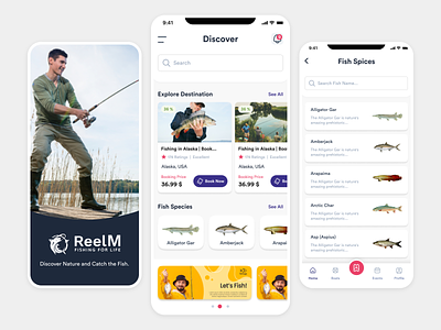 Book Ticket - Fishing android app booking captain club customer events fish food ios mobile reelm rewards secure services ticket travel trip usa world