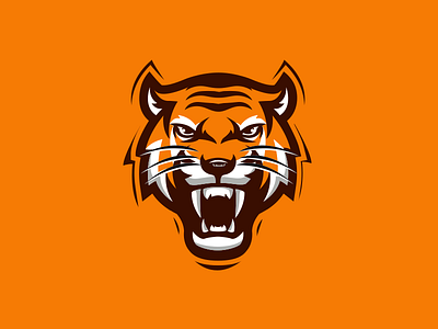 Tiger angry brand character esport illustration logo mascot tiger sport