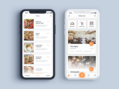 Menu Restaurant App app clean ios minimal mobile restaurant scheduling simple tracking ui ux