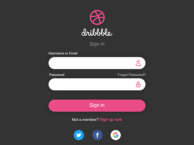 Dribbble Login community dribbble login logo miniimul rebound sign in social.web