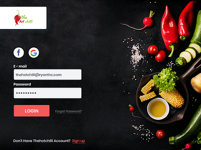 Restaurant - The Hot Chilli app chilli clean design hot layout minimal mock up restaurant web