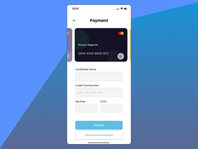 Daily UI #002 - Credit card Checkout app app design design graphic design mobile app mobile app design mobile design mobile ui product design ui ui design uiux uiux design ux