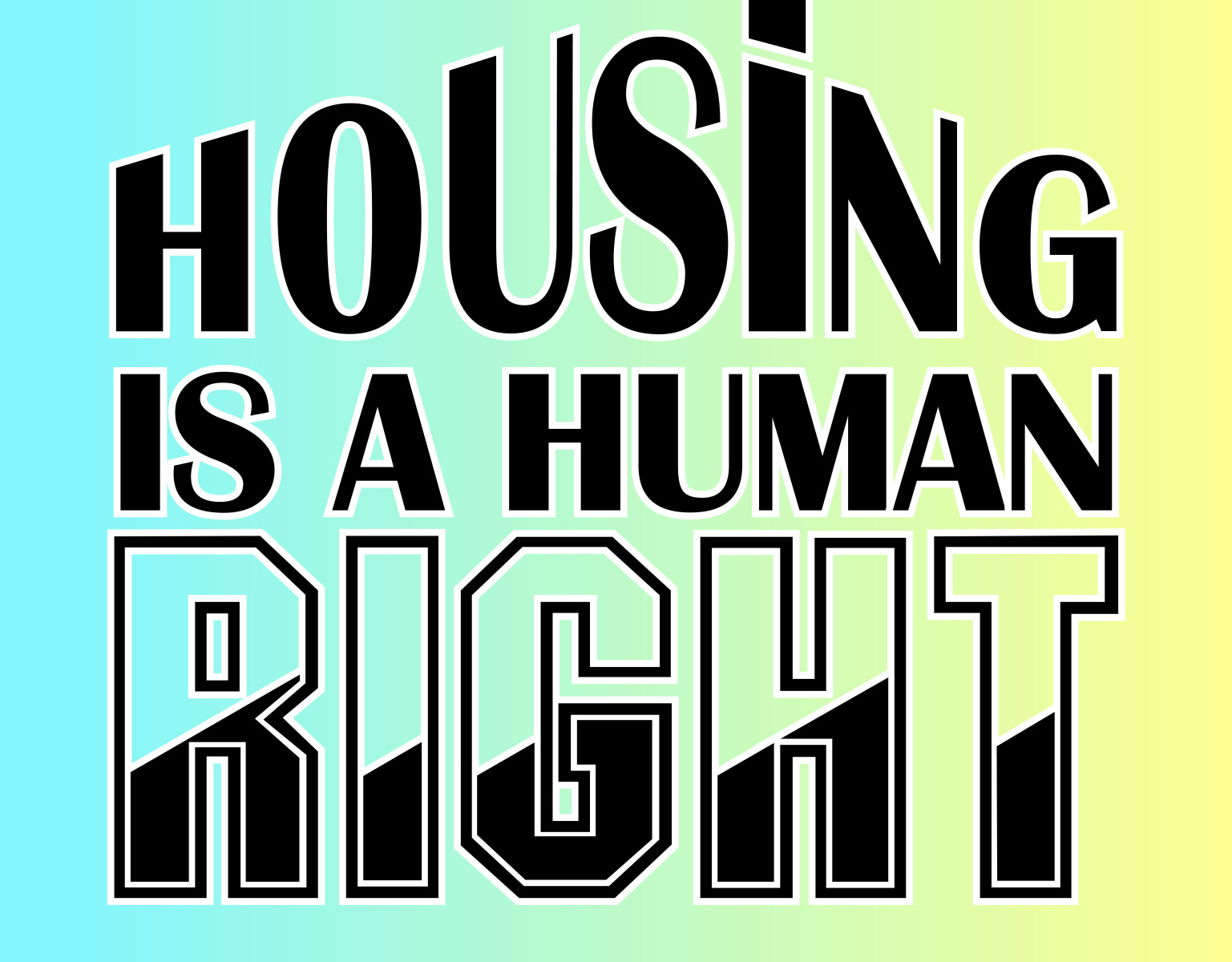 T shirt Design Housing is a Human right by AlpIV on Dribbble