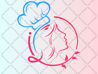 Chef and beauty logo template illustration