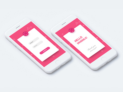 Hello Dribbble dribbble hello thanks ui