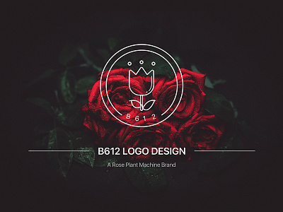 B612 LOGO DESIGN flower line logo rose