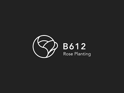 B612 LOGO DESIGN V3 flower line logo rose