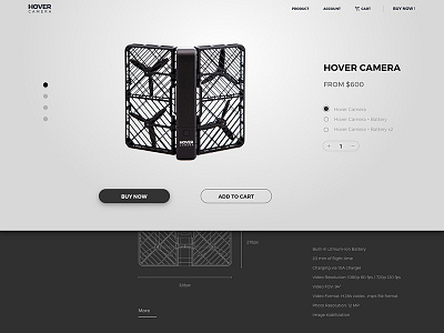 HOVER CAMERA Product Details Page buy camera details hover page product shopping web