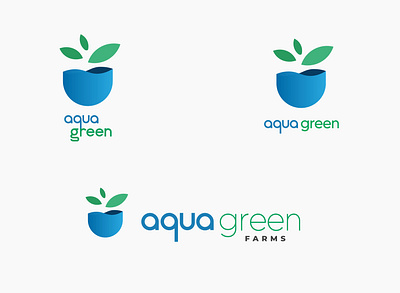 Aqua green farms - Logo Design branding design logo typography vector