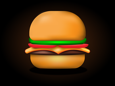 Soft volume burger 3d ad adobe illustrator burger design food graphic design hamburger illustration meat tasty