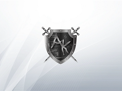 AK Badge Design badge logo gaming logo