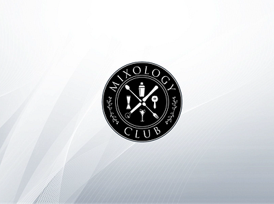 Mixology Club badge bartender logo club logo emblem mixology logo
