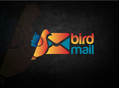 Bird Mail app logo bird mail creative logo design