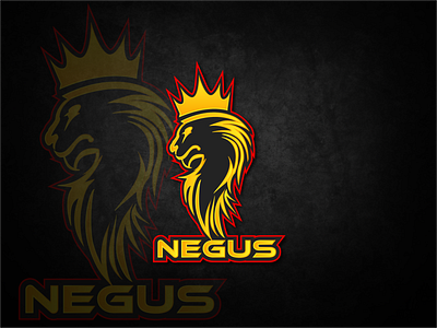 NEGUS creative logo gaming logo lion logo mascot logo negus