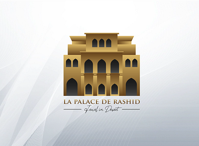 La Palace De Rashid - Jewel in Desert arabian logo creative logo hotel logo la palace palace logo