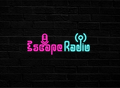 Escape Radio - NEON concept neon logo radio design