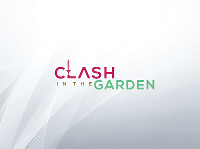 Clash in the Garden logo design minimal logo
