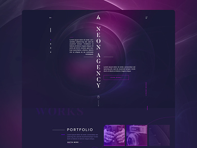 Neon Web Agency agency landing layout neon portfolio template ui web web design website « samuel scalzo »